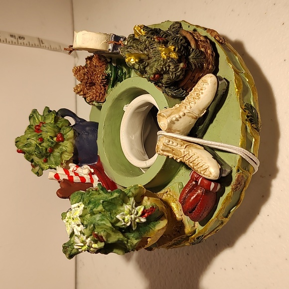 Candle Capper Poinsettia Stay On Topper Ice Skates Snowman Christmas Greenery - Picture 2 of 4